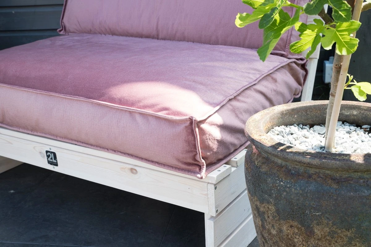 2L Home & Garden Rugkussen Velvet Oud Roze - 120 X 40cm 8 2L Home & Garden Rugkussen Velvet Oud Roze - 120 X 40cm - Afbeelding 8