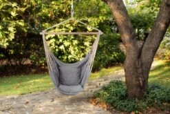 RENALUX Hangstoel Buiten En Binnen - Hangstoel Voor Binnen - Hangstoel Zonder Standaard - Hangstoel Cocoon - Gratis 2 Zachte Kussens - 150 KG - Grijs -Tuin- En Buitenwinkels 1200x804 7