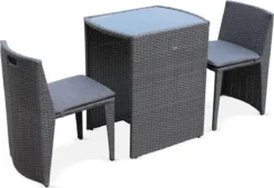 Alice's Garden Balkonset Doppio - 2 Stoelen - Inschuifbaar - Wicker - Grijs -Tuin- En Buitenwinkels 1200x819 2