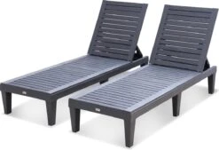 Set Van 2 Ligstoelen, PIA, Ligstoel Met Verschillende Standen, Van Kunststof, Zwart -Tuin- En Buitenwinkels 1200x820 4