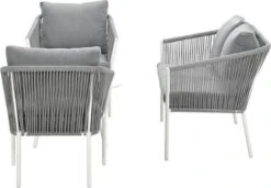 Garden Impressions Fleurie Loungeset 4-delig - Rope - Mat Wit/ Licht Grijs -Tuin- En Buitenwinkels 1200x830