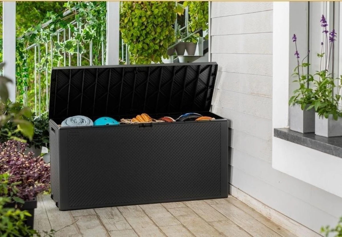 Keter Tuinkussen Opbergbox | 270 L | Tuinkussenbox | Tuinkast | Tuinbox 2 Keter Tuinkussen Opbergbox | 270 L | Tuinkussenbox | Tuinkast | Tuinbox - Afbeelding 2