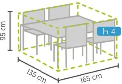 Weersbestendige Beschermhoes Tuinset (S) | 165 X 135 X 95 Cm | Premium | Waterproof | TÜV Rheinland Gecertificeerd | Hoes Voor Tuin | Waterdicht | Solution Dyed (verkleuring Onmogelijk) | Grijs / Antraciet -Tuin- En Buitenwinkels 1200x832 1