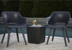 Allibert Akola Tuinstoelen - 2 Stuks -56,5x55x80cm - Donkergrijs -Tuin- En Buitenwinkels 1200x835