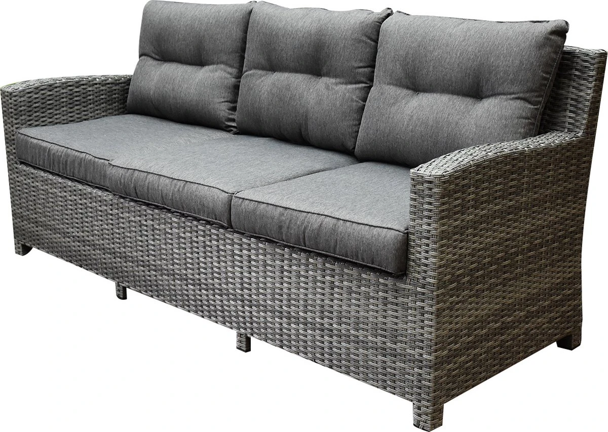 New Castle Stoel-bank Dining Loungeset 6-delig Antraciet 6 New Castle Stoel-bank Dining Loungeset 6-delig Antraciet - Afbeelding 6