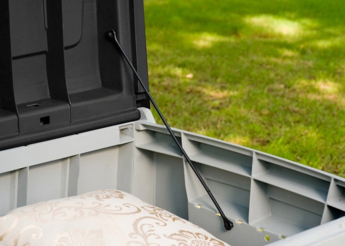 Keter Novel Opbergbox - 340L - 124x55x62.5cm - Grijs 5 Keter Novel Opbergbox - 340L - 124x55x62.5cm - Grijs - Afbeelding 5