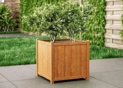 Houten Plantenbak Met Wieltjes 50x50 - Geolied Duurzaam FSC Acaciahout – Bloembak Buiten - Plantenbakken Buiten - Perfecthomeshop -Tuin- En Buitenwinkels 1200x857 10