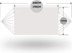 Dubbele Hangmat Zwart Met Spreidstok - 1 Of 2 Persoons - Lig Oppervlak 190x150cm - Lengte 260cm -Tuin- En Buitenwinkels 1200x880 2