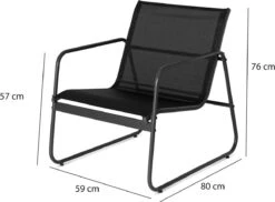 909 Outdoor Tuinset Camilla - 4-delig - Dubbele Zitbank - 2 Stoelen - Tafel - Stalenframe -Tuin- En Buitenwinkels 1200x882