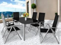 Casaria Alumunium Tuinset Bern - 6 Stoelen + 1 Tafel – Zilver -Tuin- En Buitenwinkels 1200x890 2