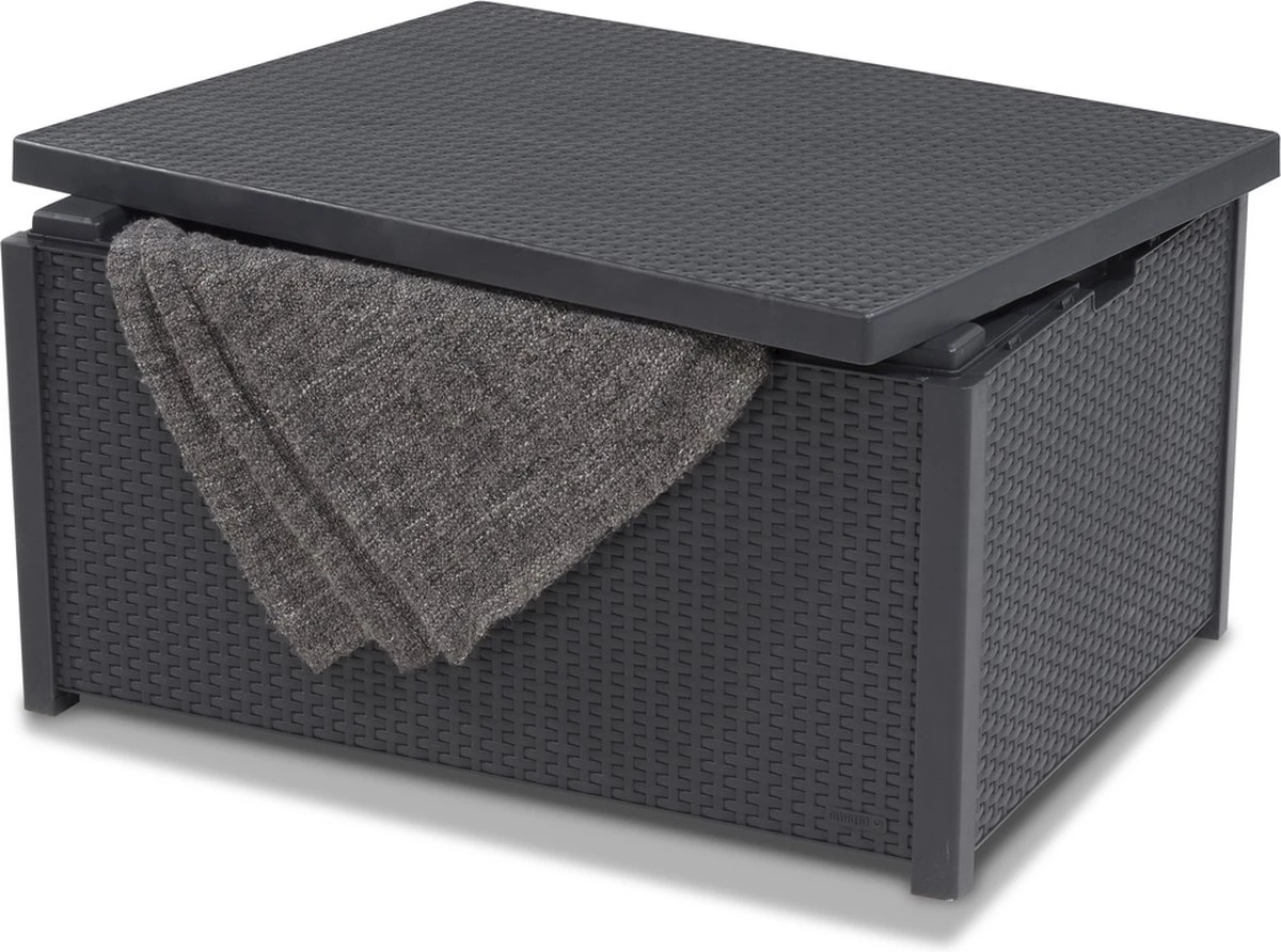 Allibert Arica Tuintafel - 79x59,5x42 Cm - Grafiet 4 Allibert Arica Tuintafel - 79x59,5x42 Cm - Grafiet - Afbeelding 4