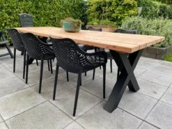Tuintafel Douglas 220 Cm X 90 Cm | Stalen Poten | + Montage | Duurzame Eettafel | Onderhoudsarm 6-8 Personen | Geschaafd Hout | DuuMaa -Tuin- En Buitenwinkels 1200x899 15