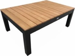 Loungeset 5 Plaatsen Van Aluminium En Eucalyptus – NAZCA – Antraciet Structuur, Lichtgrijs Kussens -Tuin- En Buitenwinkels 1200x899 18