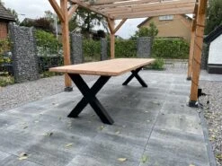 Tuintafel Douglas 300 Cm X 90 Cm | Stalen Poten | 8-10 Personen | DuuMaa -Tuin- En Buitenwinkels 1200x899 4