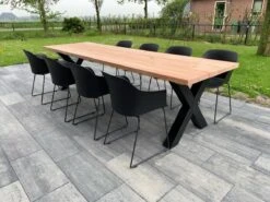 Tuintafel Douglas 300 Cm X 90 Cm | Stalen Poten | 8-10 Personen | DuuMaa -Tuin- En Buitenwinkels 1200x899 9