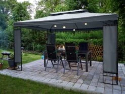 Casaria Paviljoen Lorca 3x3m - UV-bescherming 50+ Metaal - Antraciet -Tuin- En Buitenwinkels 1200x900 19
