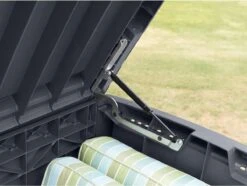 Keter - Borneo Opbergbox - 416 Liter - 129.5 X 62.5 X 70 Cm - Antraciet -Tuin- En Buitenwinkels 1200x903