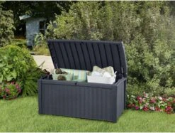 Keter - Borneo Opbergbox - 416 Liter - 129.5 X 62.5 X 70 Cm - Antraciet -Tuin- En Buitenwinkels 1200x907