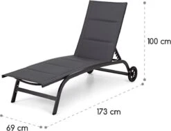 Blumfeldt Limala Tuinstoel - Ligstoel - Relaxstoel - Rugleuning In 6 Standen Verstelbaar - 2 Vielen - Draagkracht: Max. 150 Kg -Tuin- En Buitenwinkels 1200x918