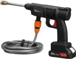 Merkloos Elektrische Accu-Hogedrukreiniger - 1.2mpa - Multifunctioneel Mondstuk - Draagbaar Oplaadbaar Snoerloos - Reinigingsspuitpistool - Met Rijke Accessoires - Voor Auto, Tuin, Terras, Raam - Zwart -Tuin- En Buitenwinkels 1200x935 5