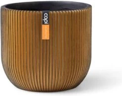 Capi Europe - Bloempot Bol Groove - 23x21 - Goud - Bloempot Voor Binnen - BGVGB134 -Tuin- En Buitenwinkels 1200x947 2