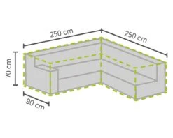 Weersbestendige Beschermhoes Voor Hoekbank | 250/90 X 250/90 X 70 Cm (L-vorm) - Tuinbank / L-Vorm -Waterdicht - Grijs -Tuin- En Buitenwinkels 1200x960 8