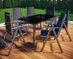 Tuinstoel Standenstoel Aluminium Antraciet 7 Standen Per 2 Stuks -Tuin- En Buitenwinkels 1200x971