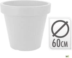 Relaxwonen - Bloempot Rond 60 X 52 Cm Wit -Tuin- En Buitenwinkels 1200x974 3