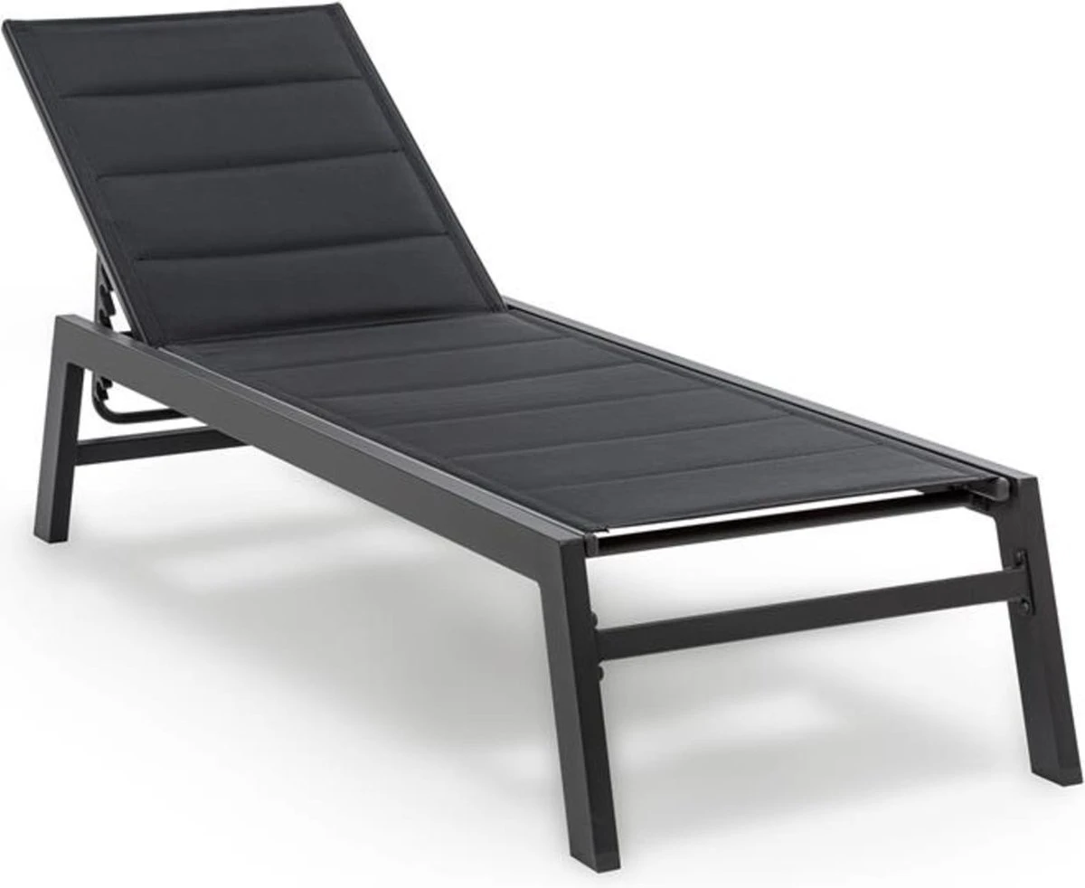 Blumfeldt Renazzo Lounge Ligstoel - Ligbed Voor De Tuin - Aluminium Tuinstoel - 6 Standen - Waterafstotend - Bekleding Van 70 % Pvc En 30 % Polyetheen - Zwart 1 Blumfeldt Renazzo Lounge Ligstoel - Ligbed Voor De Tuin - Aluminium Tuinstoel - 6 Standen - Waterafstotend - Bekleding Van 70 % Pvc En 30 % Polyetheen - Zwart