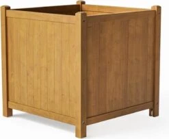 Houten Plantenbak Met Wieltjes 50x50 - Geolied Duurzaam FSC Acaciahout – Bloembak Buiten - Plantenbakken Buiten - Perfecthomeshop -Tuin- En Buitenwinkels 1200x986 3