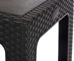 Rotan Bijzettafeltje/plantenverhoger Antraciet Grijs 47 X 47 X 42 Cm Voor Binnen/buiten -Tuin- En Buitenwinkels 1200x988