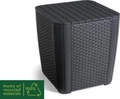 ALLIBERT Keter Luzon Opbergtafel - 39x39x43cm - Donkergrijs -Tuin- En Buitenwinkels 1200x989