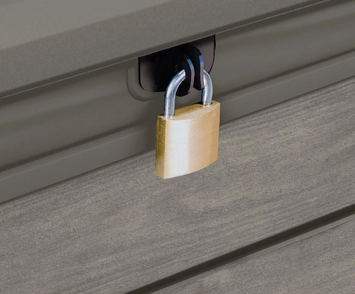 Keter Brushwood Opbergbox - Kussenbox - 455L - 145x69,7x60,3cm - Taupe 2 Keter Brushwood Opbergbox - Kussenbox - 455L - 145x69,7x60,3cm - Taupe - Afbeelding 2