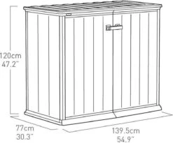 Keter Patio Store Opbergkast - 139,5x77x120cm - Grijs -Tuin- En Buitenwinkels 1200x995