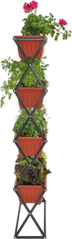 Tectake - Verticaal Plantenrek Met 4 Bakken - 403445 -Tuin- En Buitenwinkels 362x1200
