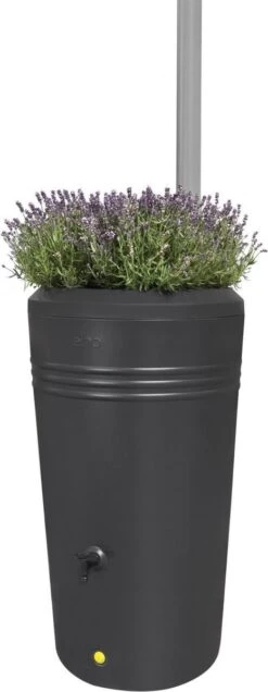 Elho Green Basics Regenton - Regenton - Living Black - Buiten - 200 Liter -Tuin- En Buitenwinkels 466x1200