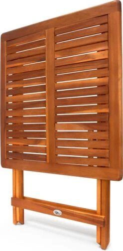 Casaria Bijzettafel Acacia Hout- Inklapbaar - 70x70x73 Cm Bruin -Tuin- En Buitenwinkels 588x1200