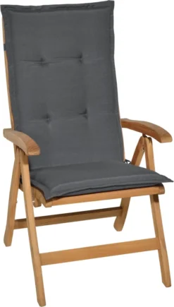 Beautissu Loft HL – Set Van 4 Tuinkussens Hoge Rug 120x50x6 Cm Kussen Grafiet Grijs Tuinstoelkussens Zitkussen Tuinstoel -Tuin- En Buitenwinkels 682x1200