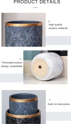 Bloempotten Binnen - Keramiek - Gouden Rand - Bloempot Buiten - Afvoergat 24 Cm - Wit Zwart – Groot 8 Bloempotten Binnen - Keramiek - Gouden Rand - Bloempot Buiten - Afvoergat 24 Cm - Wit Zwart – Groot -Tuin- En Buitenwinkels 686x1200 1