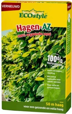 ECOstyle Hagen-AZ Organische Haag Meststof - Tuinmest Voor Diepgroen Blad - Nieuwe & Bestaande Beplanting - 30 M Haag - 1,6 KG -Tuin- En Buitenwinkels 758x1200 2
