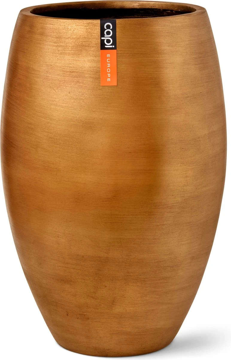 Capi Europe - Vaas Elegant Deluxe Retro XL - 41x62 - Goud - Bloempot Voor Binnen - Opening ⌀29 - RTG1131 1 Capi Europe - Vaas Elegant Deluxe Retro XL - 41x62 - Goud - Bloempot Voor Binnen - Opening ⌀29 - RTG1131