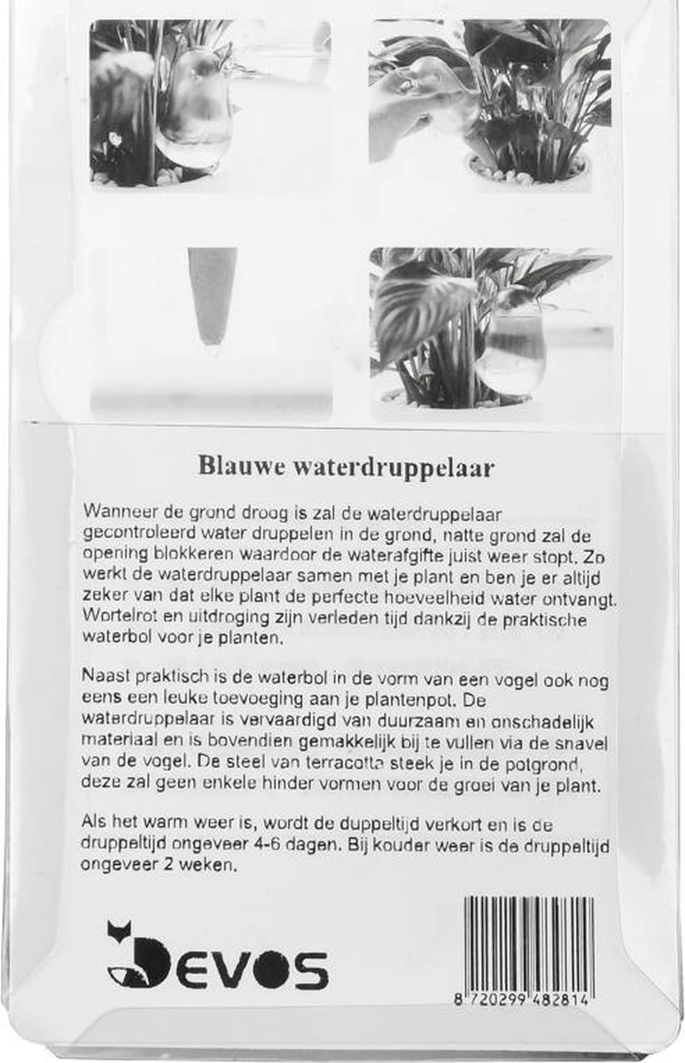 Waterdruppelaar Voor Planten 2 Stuks - Waterbol Kamerplanten - Automatisch Watergeefsysteem - Vogel - Roze 6 Waterdruppelaar Voor Planten 2 Stuks - Waterbol Kamerplanten - Automatisch Watergeefsysteem - Vogel - Roze - Afbeelding 6