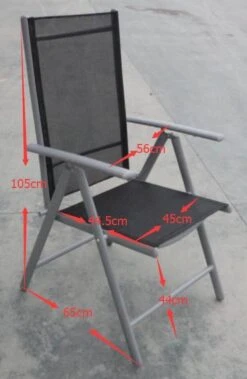 Tuinstoel Standenstoel Aluminium Antraciet 7 Standen Per 2 Stuks -Tuin- En Buitenwinkels 782x1200