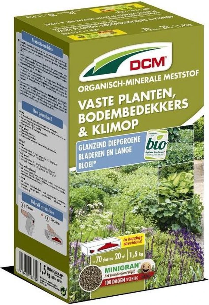 DCM Meststof Vaste Planten, Klimop & Bodembedekkers (1,5KG) 2 DCM Meststof Vaste Planten, Klimop & Bodembedekkers (1,5KG) - Afbeelding 2