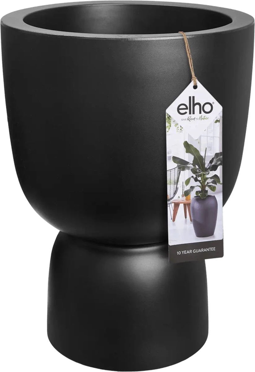 Elho Pure Coupe 35 - Bloempot Voor Binnen & Buiten - Ø 34.9 X H 49.0 Cm - Zwart/Zwart 16 Elho Pure Coupe 35 - Bloempot Voor Binnen & Buiten - Ø 34.9 X H 49.0 Cm - Zwart/Zwart - Afbeelding 16