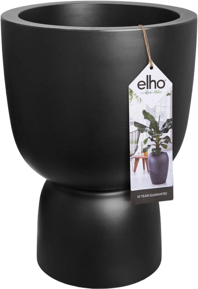 Elho Pure Coupe 35 - Bloempot Voor Binnen & Buiten - Ø 34.9 X H 49.0 Cm - Zwart/Zwart 8 Elho Pure Coupe 35 - Bloempot Voor Binnen & Buiten - Ø 34.9 X H 49.0 Cm - Zwart/Zwart - Afbeelding 8