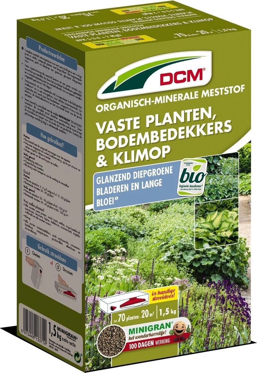 DCM Meststof Vaste Planten, Klimop & Bodembedekkers (1,5KG) 1 DCM Meststof Vaste Planten, Klimop & Bodembedekkers (1,5KG)