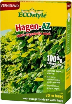 ECOstyle Hagen-AZ Organische Haag Meststof - Tuinmest Voor Diepgroen Blad - Nieuwe & Bestaande Beplanting - 30 M Haag - 1,6 KG -Tuin- En Buitenwinkels 831x1200