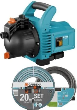 GARDENA - Classic Besproeiingspomp 3000/4 Compleet - Waterpomp - Incl. 3.5 M Aanzuigslang En 20 M Slang -Tuin- En Buitenwinkels 843x1200