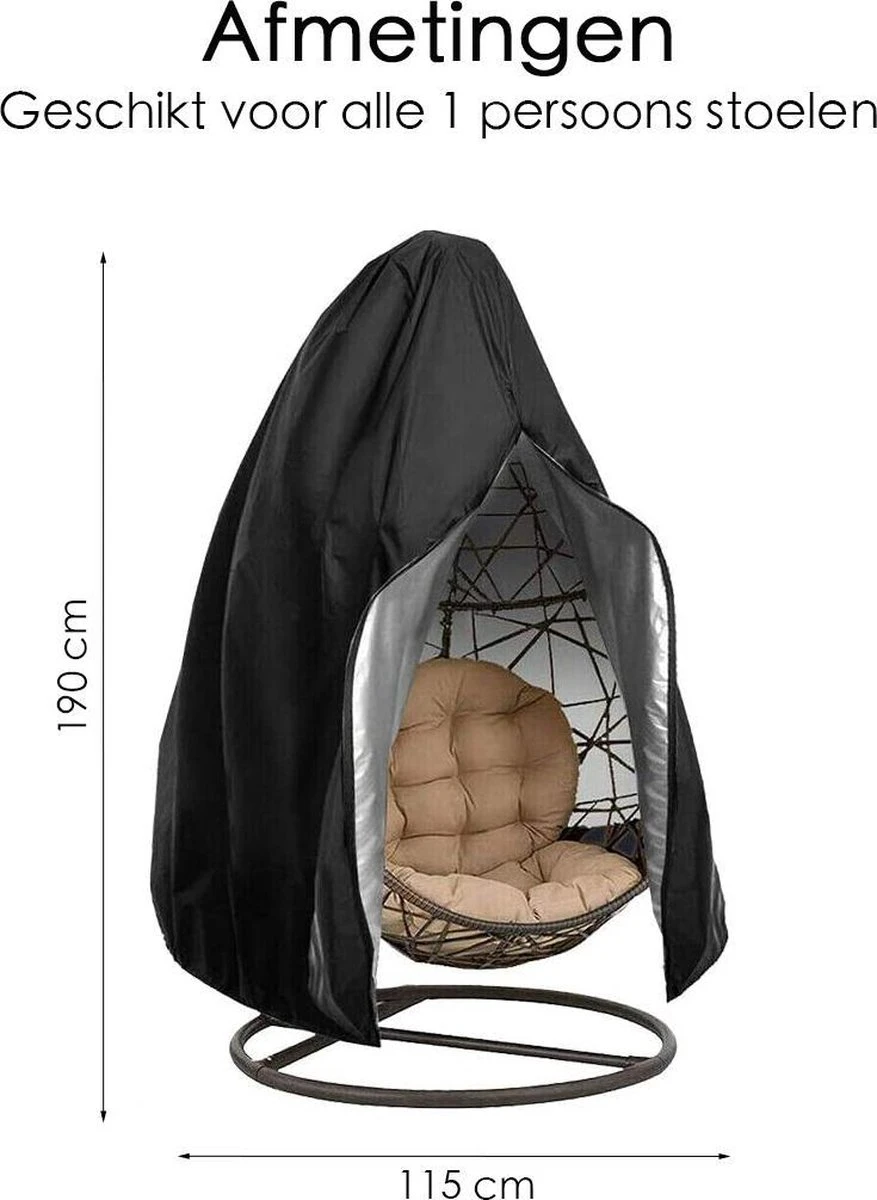 Beschermhoes Hangstoel Egg - Waterproof - Universeel Model - Hoes Van Egg Chair - Waterdichte Beschermer Voor Egg Stoel Met Standaard 4 Beschermhoes Hangstoel Egg - Waterproof - Universeel Model - Hoes Van Egg Chair - Waterdichte Beschermer Voor Egg Stoel Met Standaard - Afbeelding 4